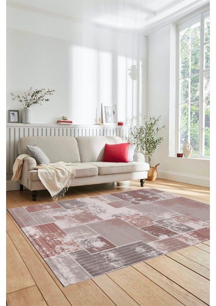 Dijital Kaymaz Taban Yıkanabilir Patchwork Desen Yolluk Mutfak Salon Halısı, Patchwork-20-Kahve, indirimleri