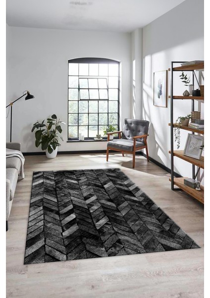 Dijital Kaymaz Taban Yıkanabilir Patchwork Desen Yolluk Mutfak Salon Halısı, Patchwork-13-Antrasit, modelleri