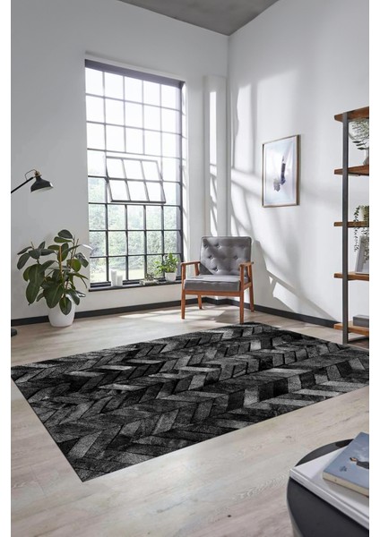 Dijital Kaymaz Taban Yıkanabilir Patchwork Desen Yolluk Mutfak Salon Halısı, Patchwork-13-Antrasit, fırsatları