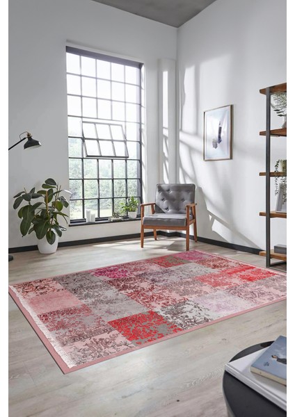 Dijital Kaymaz Taban Yıkanabilir Patchwork Desen Yolluk Mutfak Salon Halısı, Patchwork-17-Kırmızı, fiyatları