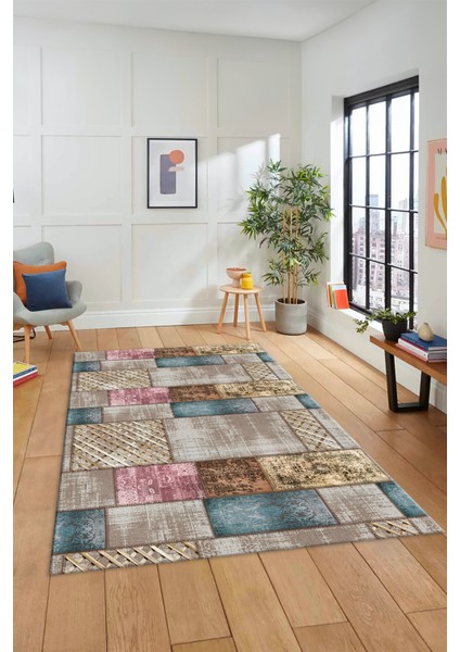 Dijital Kaymaz Taban Yıkanabilir Patchwork Desen Yolluk Mutfak Salon Halısı, Patchwork-18-Renkli, fiyatları