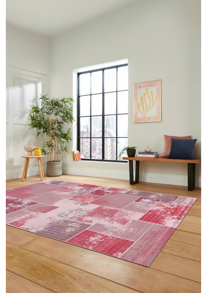 Dijital Kaymaz Taban Yıkanabilir Patchwork Desen Yolluk Mutfak Salon Halısı, Patchwork-20-Kırmızı, modelleri