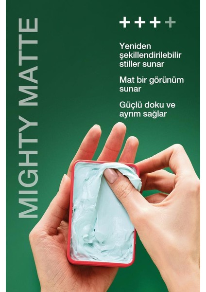 Mighty Matte Güçlü Tutucu Mat Wax 100ML x 2 Adet | Orta Tutuş Güçlü Doku Mat Bitişli Wax Krem