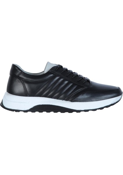 1967 Siyah Poli %100 Deri Erkek Casual Ayakkabı