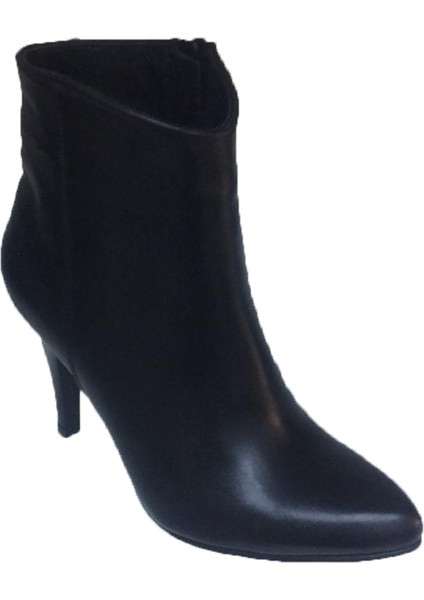 Küçük & Büyük Numara Siyah Hakiki Deri Stiletto Bot