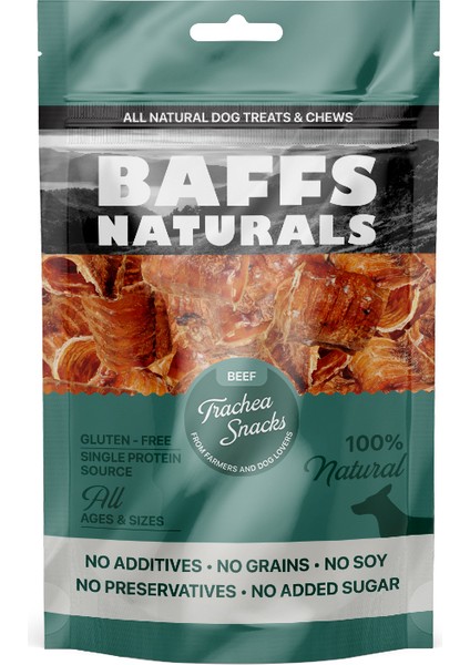 Baffs Naturals Dana Gırtlak Atıştırmalık %100 Doğal Köpek Ödül Maması 100 gr