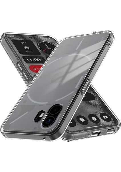 Nothing Phone 2 Kılıf Kamera Korumalı Yumuşak Şeffaf Silikon Renksiz Kalınlaştırılmış Köşe Kenar
