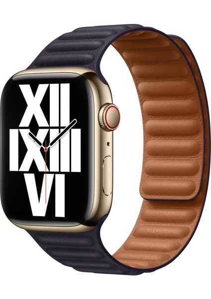 Watch 45MM Baklalı Model Deri Kayış S/m MP873ZM/A - Mürekkep Moru fiyatları