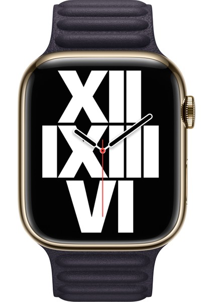 Watch 45MM Baklalı Model Deri Kayış S/m MP873ZM/A - Mürekkep Moru modelleri