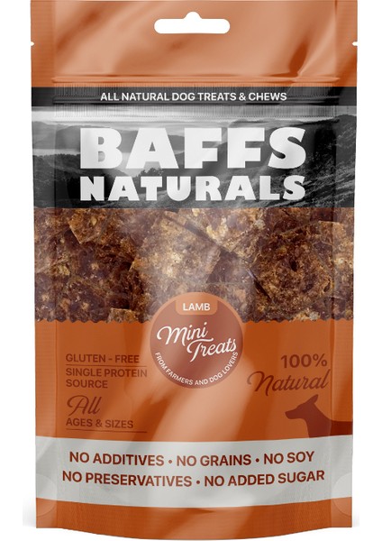 Baff Natural Kuzu Mini Ödül %100 Doğal Köpek Ödül Maması 100 Gr