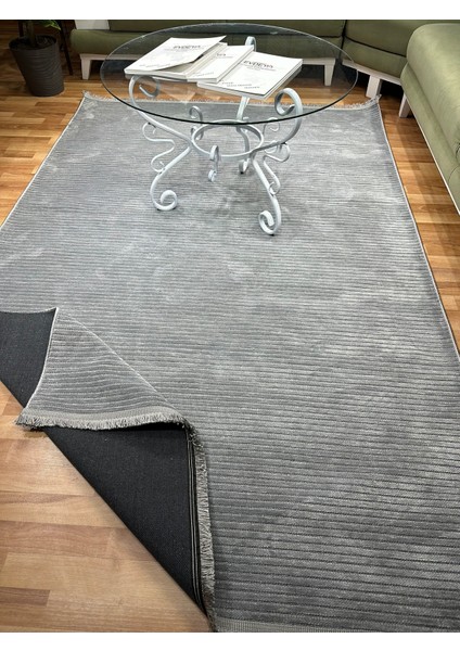 Düz Desenli Sade Kaymaz Taban Yıkanabilir Makine Halısı Salon Mutfak Yolluk