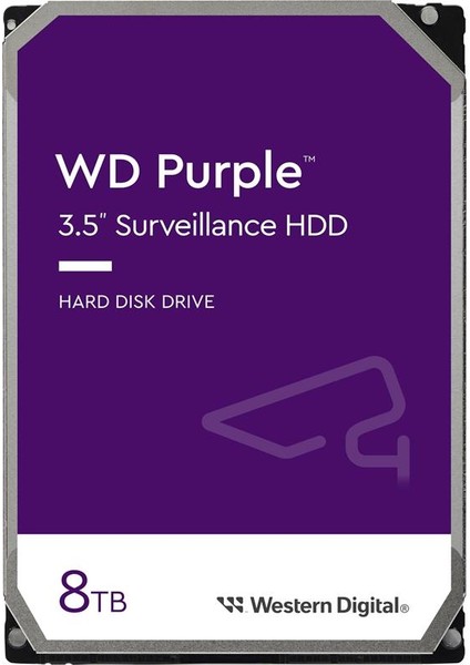 8 Tb Wd 3.5 Purple Sata3 5640RPM 256MB 7/24 Guvenlık WD85PURZ (3 Yıl Resmı Dıst Garantılı)