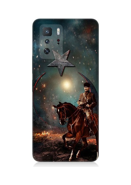Xiaomi Poco X3 Gt Uyumlu Mustafa Kemal Atatürk ve Mücadele Yılları Desenli Silikon Kılıf