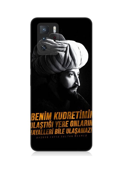 Xiaomi Poco X3 Gt Uyumlu Fatih Sultan Mehmet Han Desenli Silikon Kılıf
