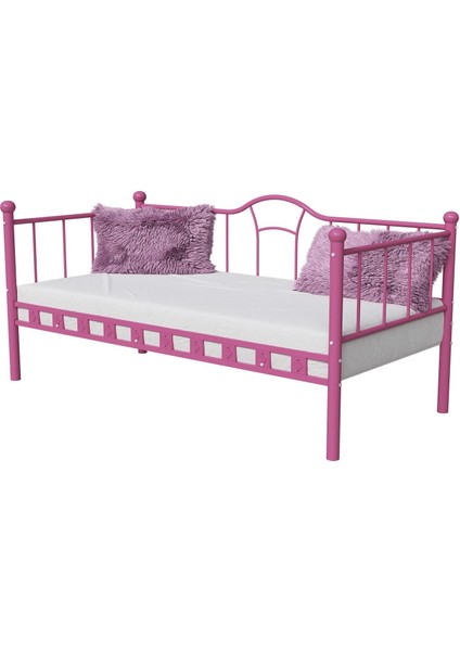 Kamelya Sedir Metal Karyola 90x200 Pembe indirimleri