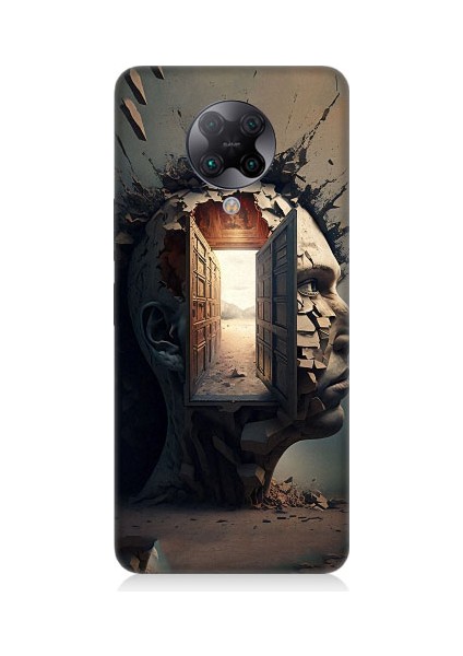 Xiaomi Poco F2 Pro Uyumlu Insan Beyni ve Hayali Desenli Silikon Kılıf