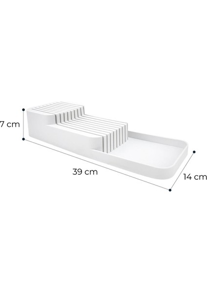Ironika 2 Sıra Çekmece Içi Bıçak Düzenleyici Bıçak Organizeri Beyaz