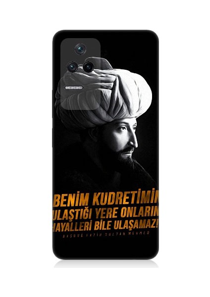 Xiaomi Poco F4 Uyumlu Fatih Sultan Mehmet Han Desenli Silikon Kılıf