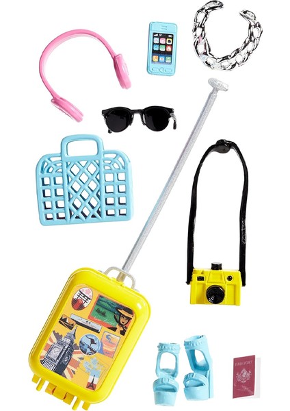 Mattel Barbie Fashionistas - Pasaport Bebek ve Seyahat Aksesuar Seti FNY29 modelleri