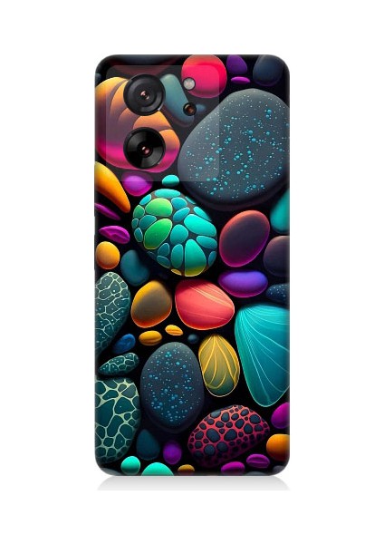 Xiaomi Mi 13T Pro Uyumlu Artx Kırmızı Doğa Taşlar Desenli Silikon Kılıf
