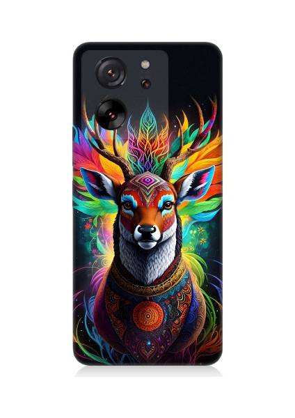 Xiaomi Mi 13T Pro Uyumlu Mistik Ala Geyik Desenli Silikon Kılıf