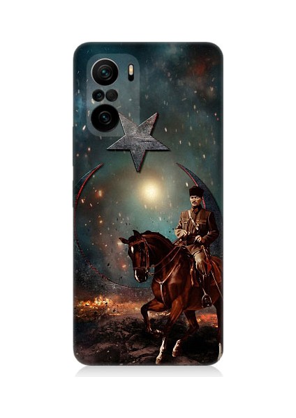 Xiaomi Poco F3 Uyumlu Mustafa Kemal Atatürk ve Mücadele Yılları Desenli Silikon Kılıf