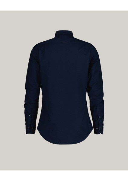 Erkek Lacivert Slim Fit Düğmeli Yaka Logolu Gömlek 3230115.410 fiyatları