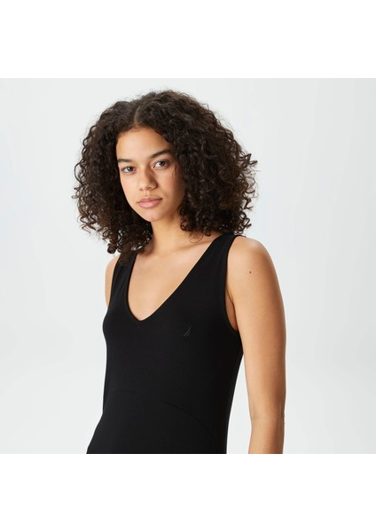 Nautıca Kadın Siyah Relaxed Fıt Askılı Elbise 45D406T.0TB fırsatları