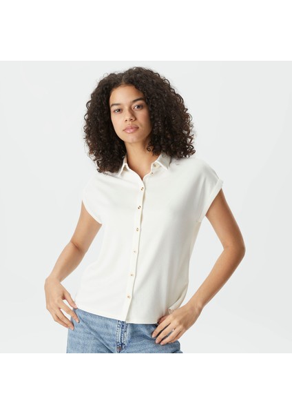 Nautıca Kadın Kırık Beyaz Relaxed Fıt Polo 45K107T.1MA