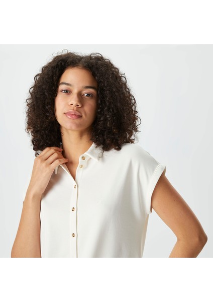 Nautıca Kadın Kırık Beyaz Relaxed Fıt Polo 45K107T.1MA fırsatları