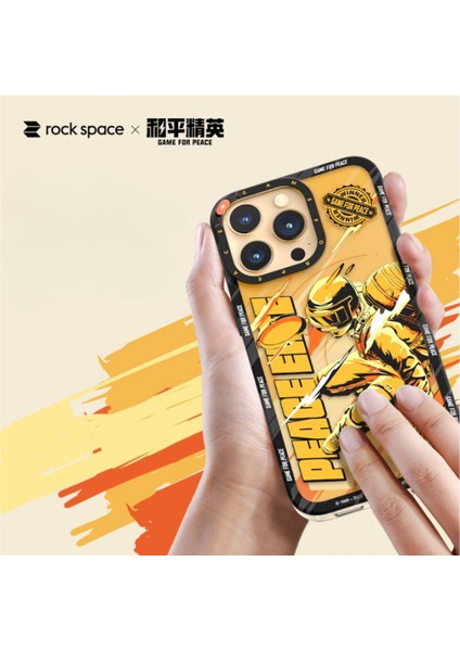 Space iPhone 13 Peace Elite Serisi Kılıf Sarı (Pubg)
