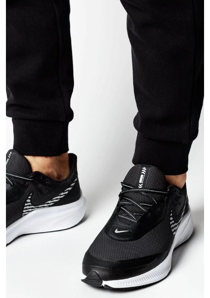 Quest 3 Shield Walk Run Shoes Water Rpll. Reflektörlü Yürüyüş Koşu Ayakkabısı Siyah