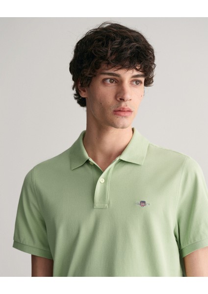Erkek Yeşil Regular Fit Logolu Polo 2210.345 indirimleri