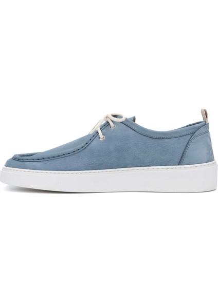 Erkek Hakiki Deri Mavi Sneakers & Spor Ayakkabı 1022 16506 Erk Ayk Y24 Denım