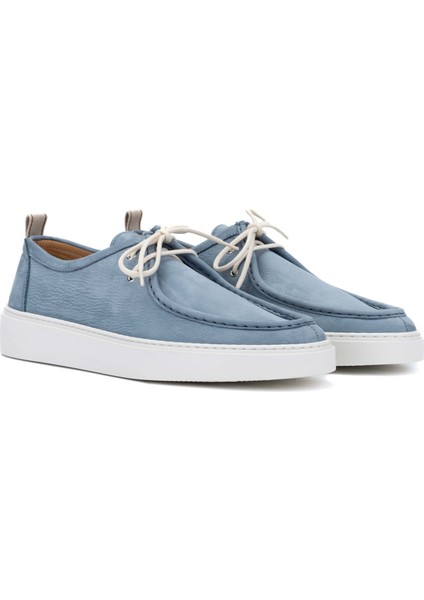 Erkek Hakiki Deri Mavi Sneakers & Spor Ayakkabı 1022 16506 Erk Ayk Y24 Denım