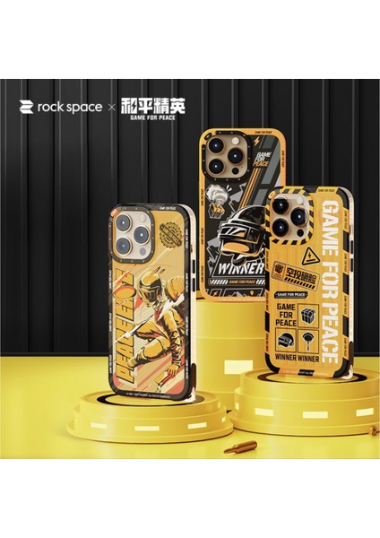 Space iPhone 13 Pro Peace Elite Serisi Kılıf Sarı (Pubg)