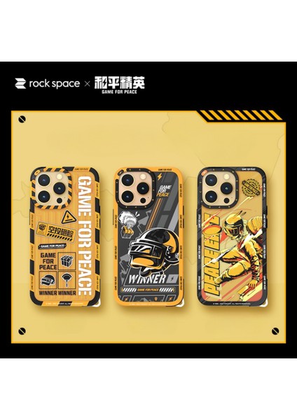 Space iPhone 13 Pro Peace Elite Serisi Kılıf Sarı (Pubg)