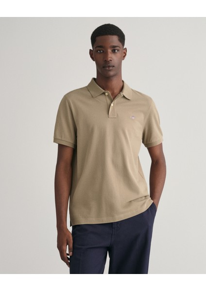 Kahverengi Regular Fit Logolu Polo 2210.203