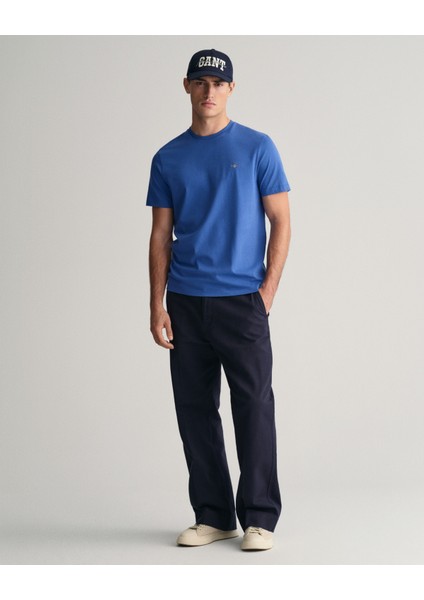Erkek Mavi Regular Fit Bisiklet Yaka Logolu T-Shirt 2003184.407 fiyatları