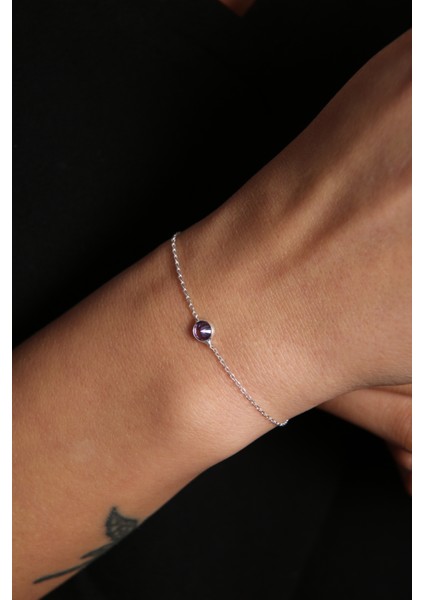 Kadın Tek Taş Model 925 Ayar Gümüş Bileklik fiyatları