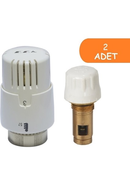 2 Adet Eca Termostatik Trv4 Kafa Grubu 41,3mm 602120813