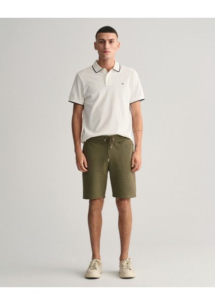 Erkek Yeşil Regular Fit Logolu Şort 2009027.301