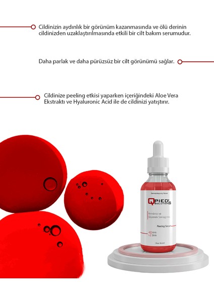 Canlandırıcı ve Cilt Tonu Eşitleyici Yüz Peeling Serum Aha 10% + Bha 2% 30 ml modelleri