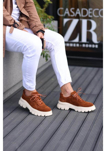 - Taba Süet Yüksek Taban Erkek Sneakers