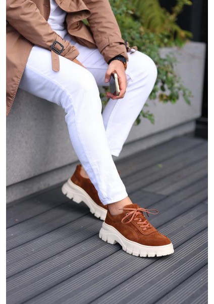 - Taba Süet Yüksek Taban Erkek Sneakers