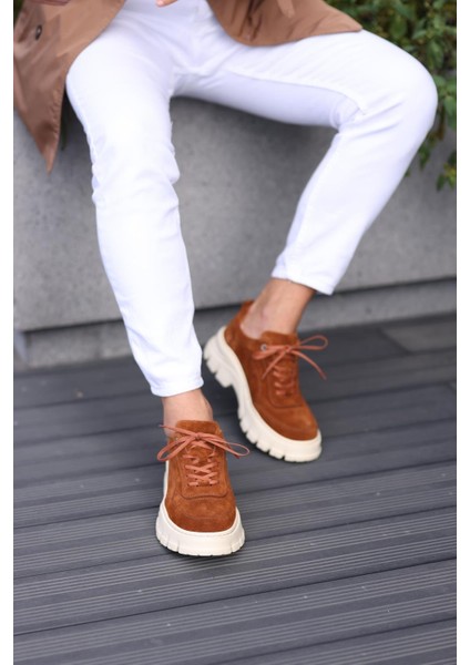 - Taba Süet Yüksek Taban Erkek Sneakers