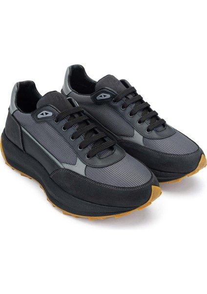 Erkek Deri Gri Sneakers & Spor Ayakkabı 698 1053-7 Erk Ayk SK23/24 Grı