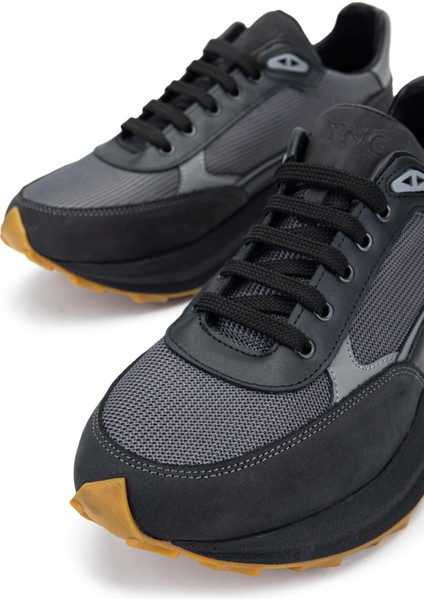 Erkek Deri Gri Sneakers & Spor Ayakkabı 698 1053-7 Erk Ayk SK23/24 Grı