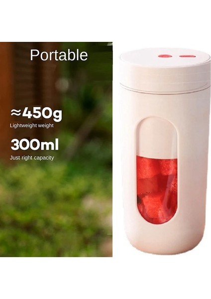 Pembe Tarzı 12V Taşınabilir Elektrikli Meyve Sıkacağı USB Kablosuz Şarj Blender Mini Meyve Sıkacakları Mikser Suyu Yapma Makinesi 300 ml (Yurt Dışından)