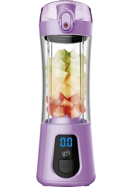 Mor Tarzı 380 ml Mini Taşınabilir Sıkacağı USB Elektrikli Portakal Sıkacağı Meyve Smoothie Blenderı Mikser Ev Meyve Suyu Bardağı Sıkacağı Makinesi (Yurt Dışından)